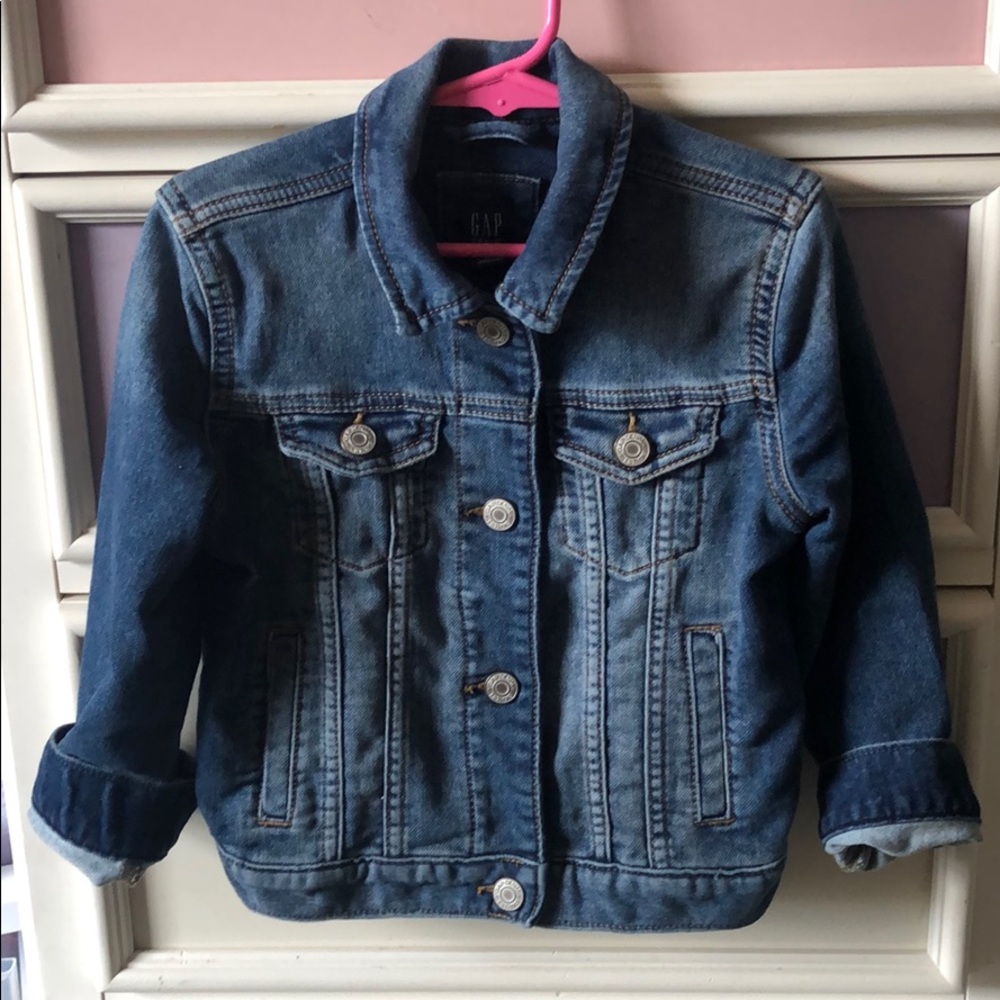 GAP Kids Girls Medium Wash Blue Jean Jacket sz XS